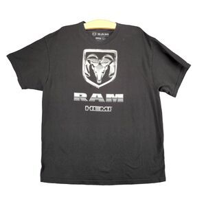 Ripple Junction Mens Crewneck Short Sleeve RAM Hemi Chrome Logo T-Shirt Black XL